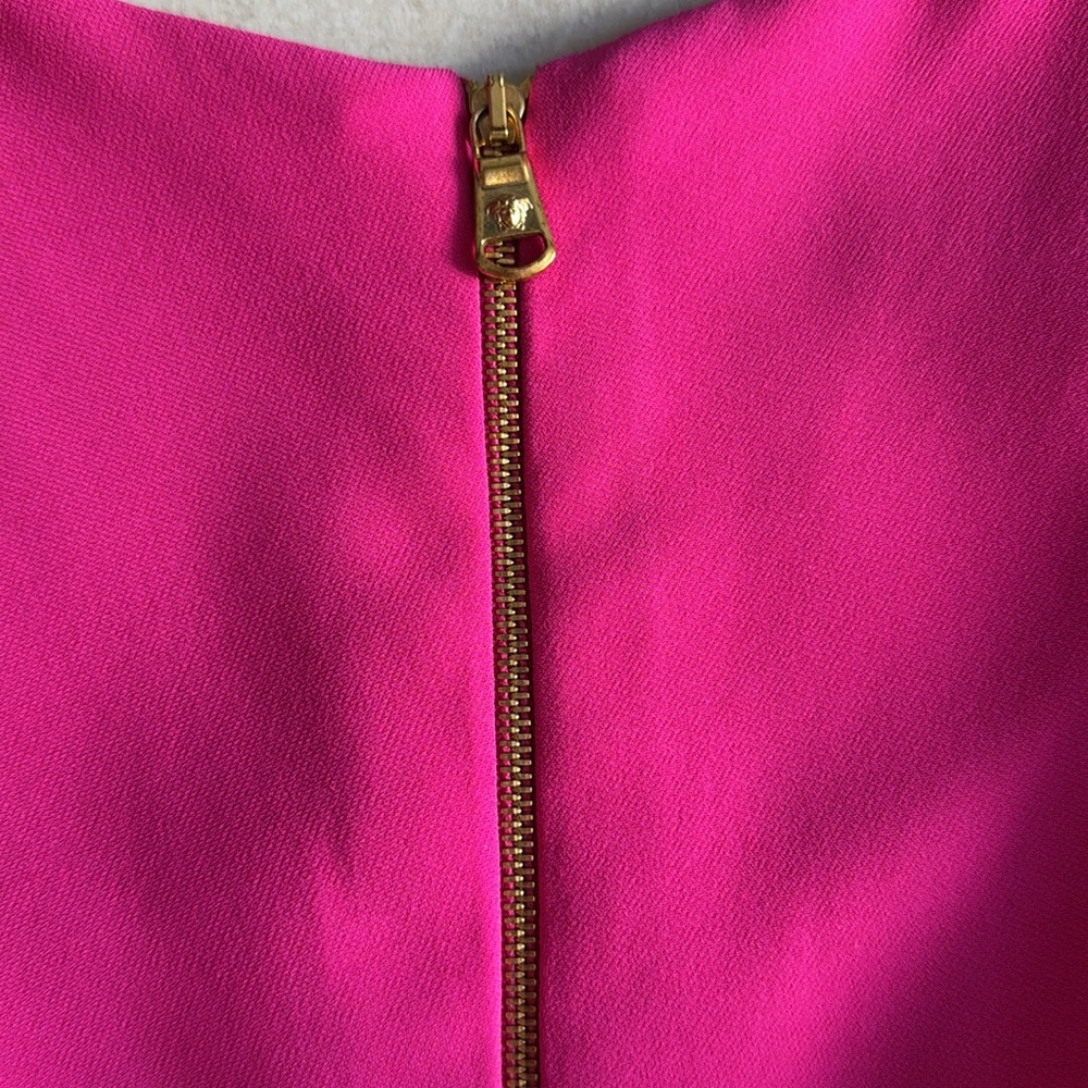 VERSACE Mini Fuchsia Pink Dress with Gold Hardware SIZE 38 - Picture 7 of 15